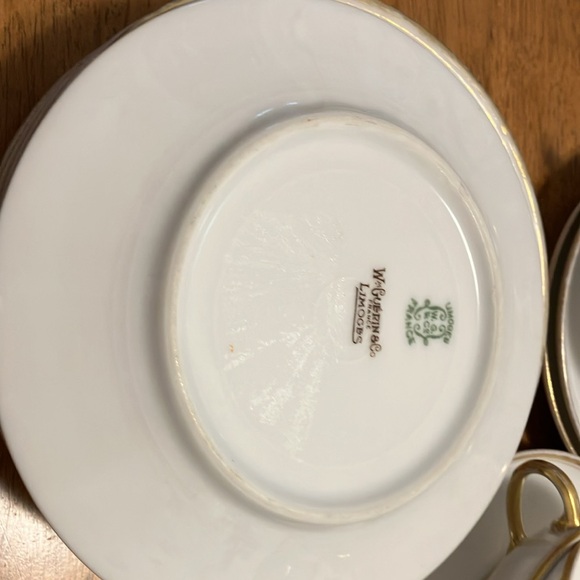 Limoge France , beautiful china edged in gold. Coffee/ dessert set for 4-6 , 30 - Picture 4 of 16